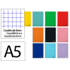 Cuaderno espiral liderpapel a5 smart tapa blanda 80h 75gr cuadro 8mm con margen colores surtidos