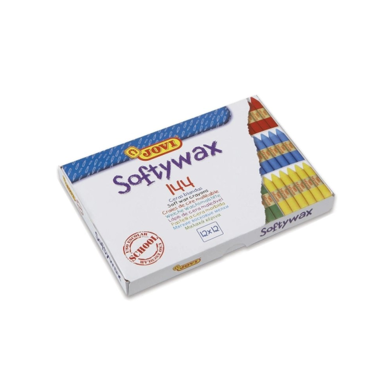 Lapices cera jovi softywax caja de 144 unidades 12 colores surtidos