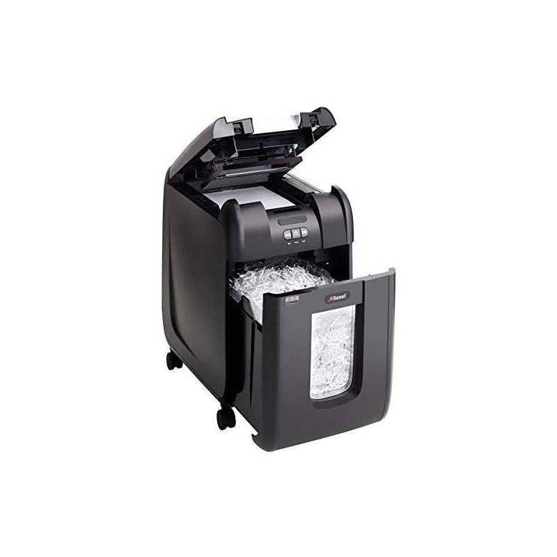 Destructora de documento rexel auto+130m capacidad de corte 130 hojas destruye clipsgrapas y tarjetas