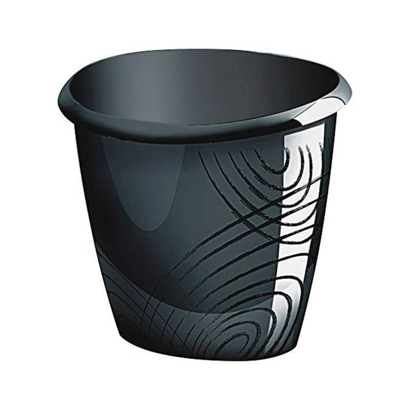 Papelera plastico cep color negro capacidad 15 litros