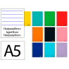 Cuaderno espiral liderpapel din a5 smart tapa blanda 80h 75gr horizontal 8mm con margen colores surtidos