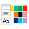 Cuaderno espiral liderpapel din a5 smart tapa blanda 80h 75gr horizontal 8mm con margen colores surtidos