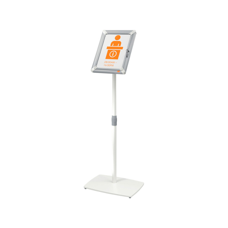 Atril de suelo nobo premium plus din a4 con marco y cerradura premium plus