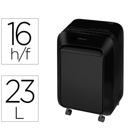 Destructora de documentos fellowes lx-210 capacidad de corte 16 h seguridad p4 destruye grapas clips y