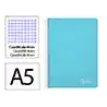 Cuaderno espiral liderpapel a5 witty tapa dura 80h 90gr cuadro 4mm con margen color azul