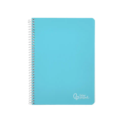 Cuaderno espiral liderpapel a5 witty tapa dura 80h 90gr cuadro 4mm con margen color azul
