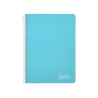 Cuaderno espiral liderpapel a5 witty tapa dura 80h 90gr cuadro 4mm con margen color azul