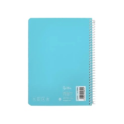 Cuaderno espiral liderpapel a5 witty tapa dura 80h 90gr cuadro 4mm con margen color azul