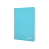 Cuaderno espiral liderpapel a5 witty tapa dura 80h 90gr cuadro 4mm con margen color azul