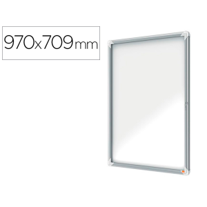 Vitrina de anuncios nobo premium plus magnetica de exterior 9 x din a4 1000x752x45 mm