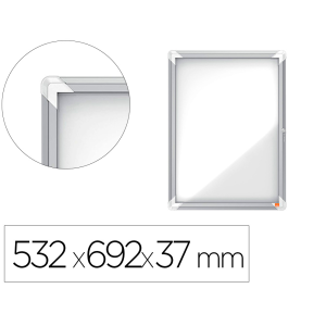 Vitrina de anuncios nobo premium plus magnetica 4 x din a4 532x692x37 mm