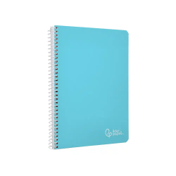 Cuaderno espiral liderpapel a5 witty tapa dura 80h 90gr cuadro 4mm con margen color azul