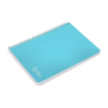 Cuaderno espiral liderpapel a5 witty tapa dura 80h 90gr cuadro 4mm con margen color azul