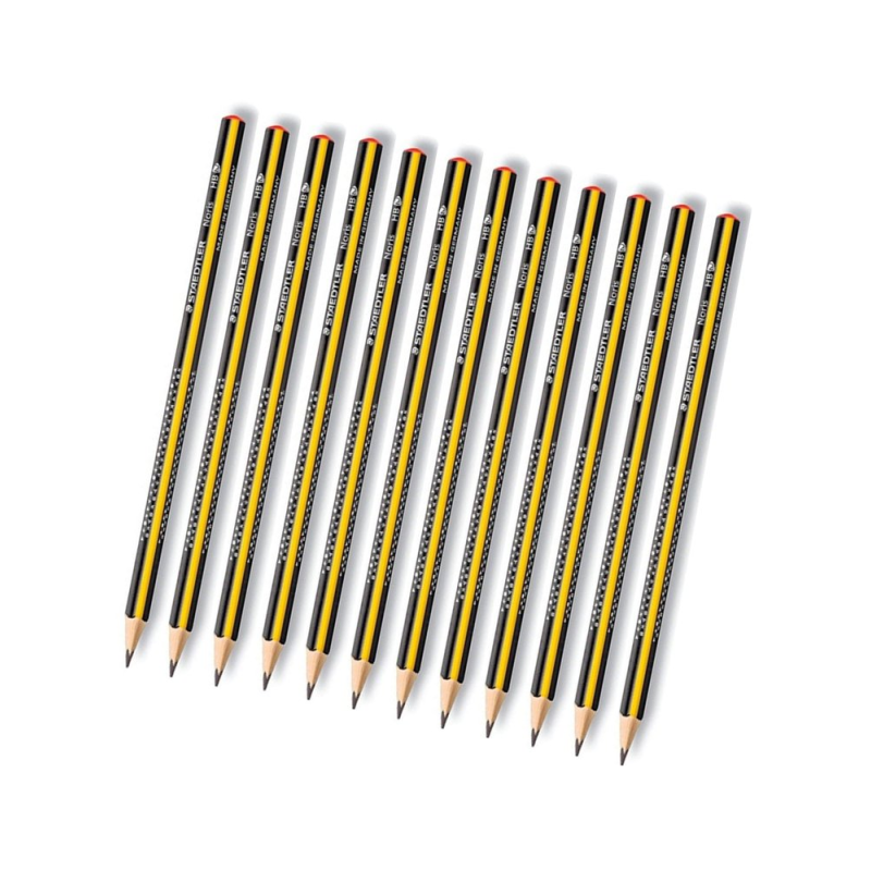 Lapices de grafito staedtler 118 triangular slim mina 2 mm hb color happy bote de 72 unidades colores surtidos