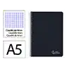 Cuaderno espiral liderpapel a5 witty tapa dura 80h 90gr cuadro 4mm con margen color negro