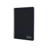 Cuaderno espiral liderpapel a5 witty tapa dura 80h 90gr cuadro 4mm con margen color negro