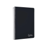 Cuaderno espiral liderpapel a5 witty tapa dura 80h 90gr cuadro 4mm con margen color negro