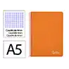 Cuaderno espiral liderpapel a5 witty tapa dura 80h 90gr cuadro 4mm con margen color naranja