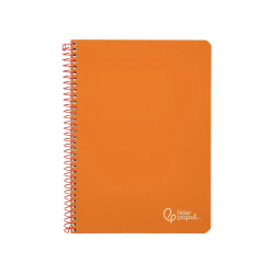 Cuaderno espiral liderpapel a5 witty tapa dura 80h 90gr cuadro 4mm con margen color naranja