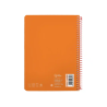 Cuaderno espiral liderpapel a5 witty tapa dura 80h 90gr cuadro 4mm con margen color naranja