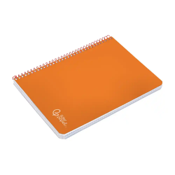 Cuaderno espiral liderpapel a5 witty tapa dura 80h 90gr cuadro 4mm con margen color naranja
