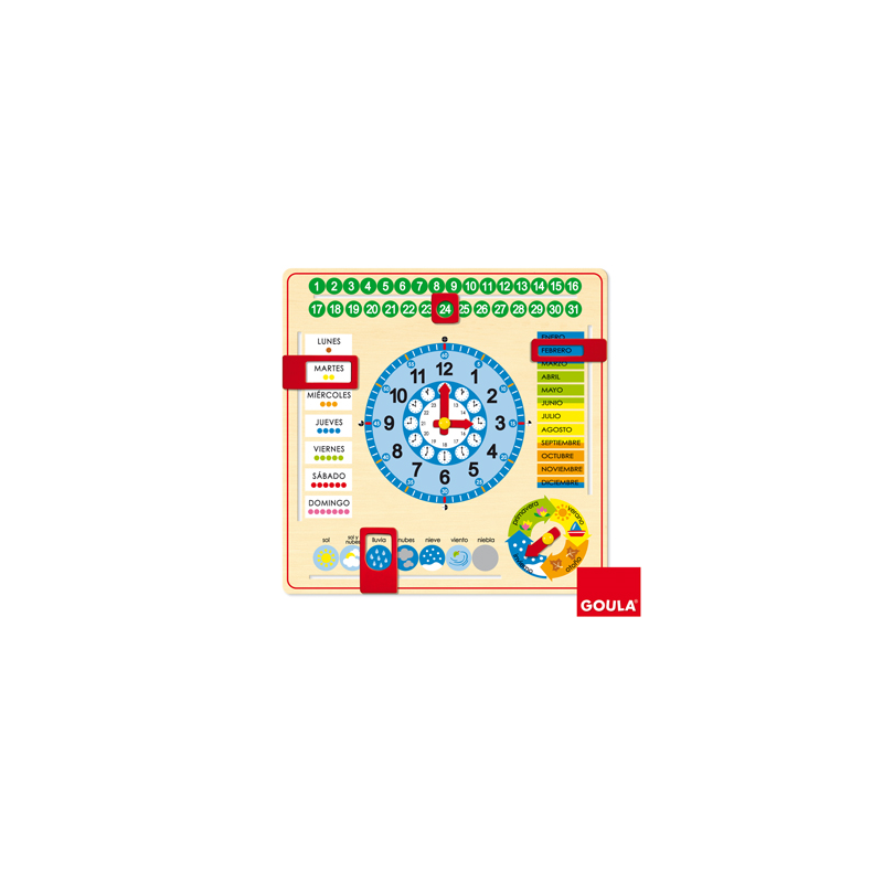 Reloj calendario diset castellano