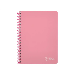 Cuaderno espiral liderpapel a5 witty tapa dura 80h 90gr cuadro 4mm con margen color rosa
