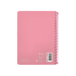 Cuaderno espiral liderpapel a5 witty tapa dura 80h 90gr cuadro 4mm con margen color rosa