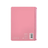 Cuaderno espiral liderpapel a5 witty tapa dura 80h 90gr cuadro 4mm con margen color rosa