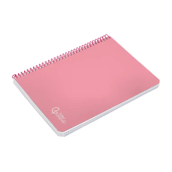 Cuaderno espiral liderpapel a5 witty tapa dura 80h 90gr cuadro 4mm con margen color rosa