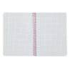 Cuaderno espiral liderpapel a5 witty tapa dura 80h 90gr cuadro 4mm con margen color rosa