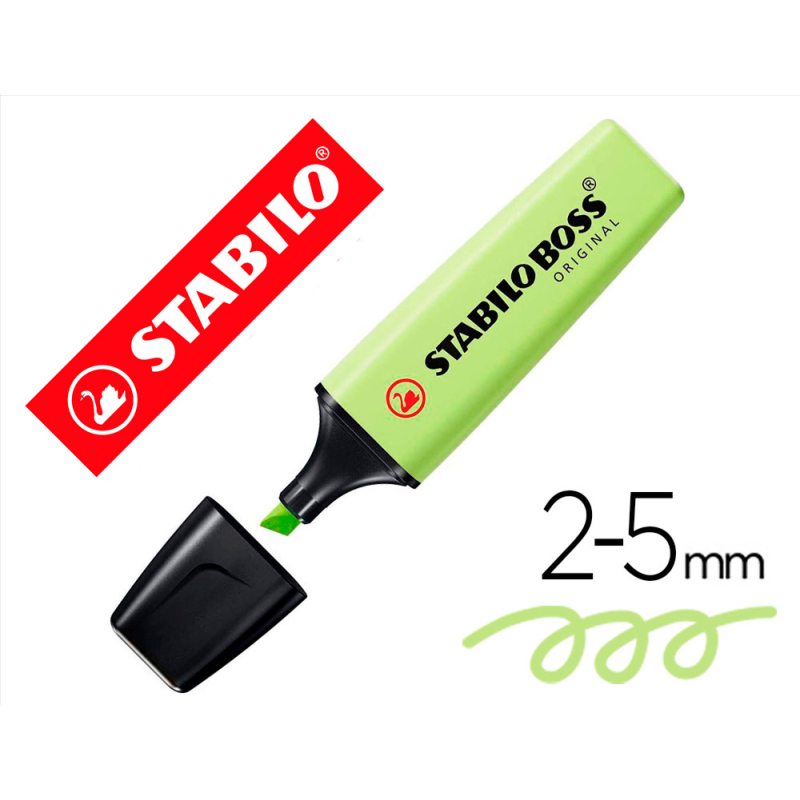 Rotulador stabilo boss fluorescente 70 pastel chispa de lima