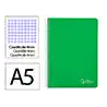 Cuaderno espiral liderpapel a5 witty tapa dura 80h 90gr cuadro 4mm con margen color verde