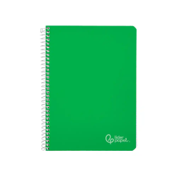 Cuaderno espiral liderpapel a5 witty tapa dura 80h 90gr cuadro 4mm con margen color verde