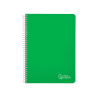 Cuaderno espiral liderpapel a5 witty tapa dura 80h 90gr cuadro 4mm con margen color verde
