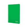 Cuaderno espiral liderpapel a5 witty tapa dura 80h 90gr cuadro 4mm con margen color verde