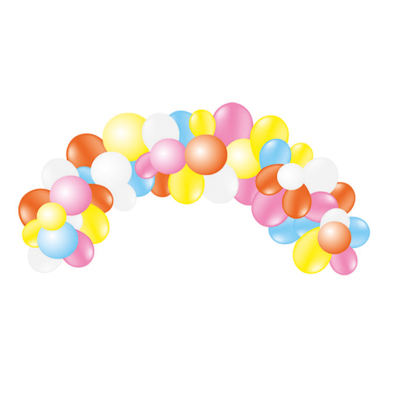 Globo 100% latex biodegradable guinarlda arco fashi 55 unidades colores pastel