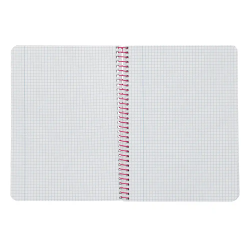 Cuaderno espiral liderpapel din a5 witty tapa dura 80h 90gr cuadro 4mm con margen color turquesa