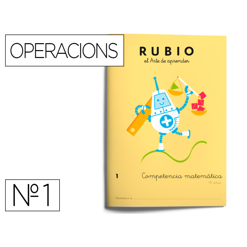 Cuaderno rubio competencia matematica nº1