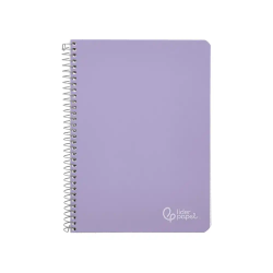 Cuaderno espiral liderpapel a5 witty tapa dura 80h 90gr cuadro 4mm con margen color violeta