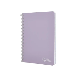 Cuaderno espiral liderpapel a5 witty tapa dura 80h 90gr cuadro 4mm con margen color violeta