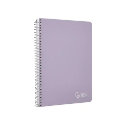Cuaderno espiral liderpapel a5 witty tapa dura 80h 90gr cuadro 4mm con margen color violeta