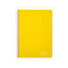 Cuaderno espiral liderpapel a5 witty tapa dura 80h 90gr cuadro 4mm con margen color amarillo