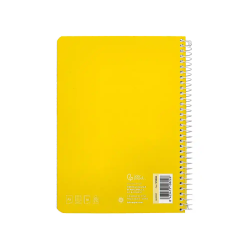 Cuaderno espiral liderpapel a5 witty tapa dura 80h 90gr cuadro 4mm con margen color amarillo