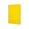 Cuaderno espiral liderpapel a5 witty tapa dura 80h 90gr cuadro 4mm con margen color amarillo