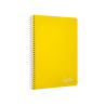 Cuaderno espiral liderpapel a5 witty tapa dura 80h 90gr cuadro 4mm con margen color amarillo