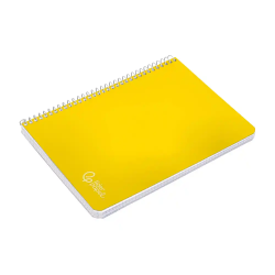 Cuaderno espiral liderpapel a5 witty tapa dura 80h 90gr cuadro 4mm con margen color amarillo