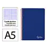Cuaderno espiral liderpapel a5 witty tapa dura 80h 90gr cuadro 4mm con margen color azul marino