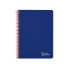 Cuaderno espiral liderpapel a5 witty tapa dura 80h 90gr cuadro 4mm con margen color azul marino