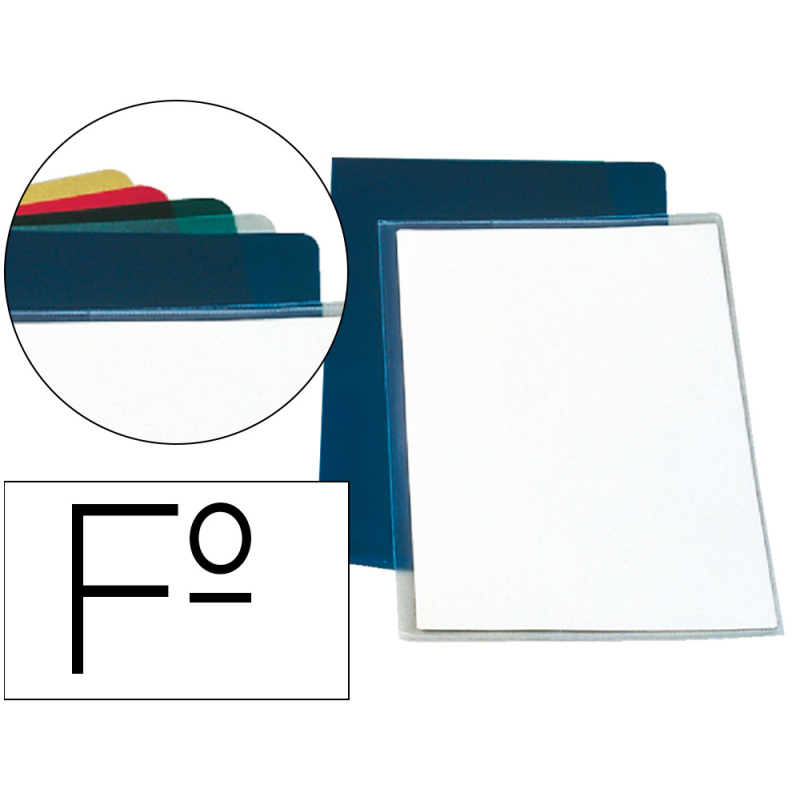 Carpeta dossier uñero plastico esselte folio pvc transparente 180 mc caja de 100 unidades